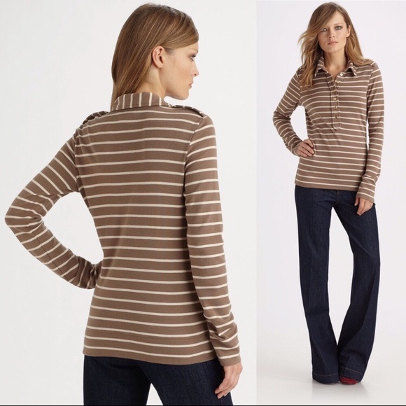 Tory Burch Tops - Tory Burch | Armel Polo Shirt - Brown | Size S